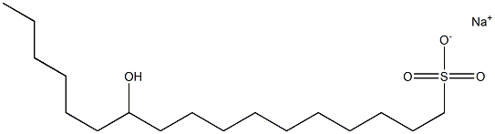 11-Hydroxyheptadecane-1-sulfonic acid sodium salt Struktur