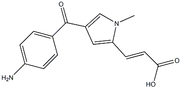 (E)-3-[1-Methyl-4-[4-aminobenzoyl]-1H-pyrrol-2-yl]acrylic acid Struktur