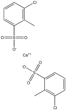 Bis(3-chloro-2-methylbenzenesulfonic acid)calcium salt Struktur