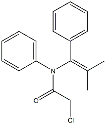 N-(1-Phenyl-2-methyl-1-propenyl)-N-phenyl-2-chloroacetamide Struktur