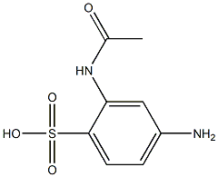 2-Acetylamino-4-aminobenzenesulfonic acid Struktur