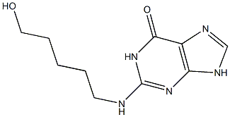 2-(5-Hydroxypentylamino)-9H-purin-6(1H)-one Struktur