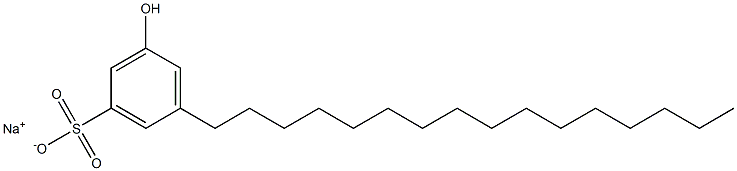 3-Hydroxy-5-hexadecylbenzenesulfonic acid sodium salt Struktur