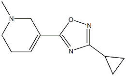 3-Cyclopropyl-5-[(1,2,5,6-tetrahydro-1-methylpyridin)-3-yl]-1,2,4-oxadiazole Struktur