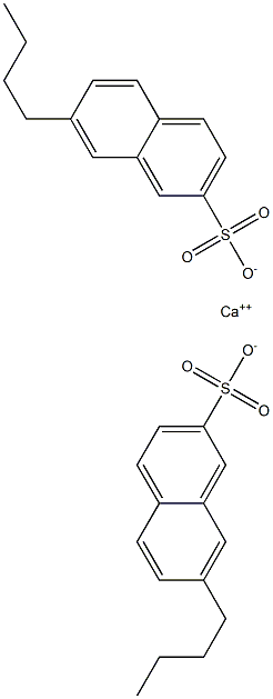 Bis(7-butyl-2-naphthalenesulfonic acid)calcium salt Struktur