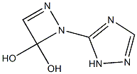 3-[(2,3-Dihydro-3,3-dihydroxy-1,2-diazet)-2-yl]-2H-1,2,4-triazole Struktur