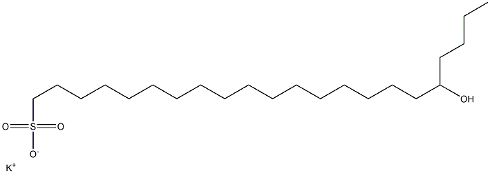 18-Hydroxydocosane-1-sulfonic acid potassium salt Struktur