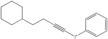 (4-Cyclohexyl-1-butynyl)phenyliodonium Struktur