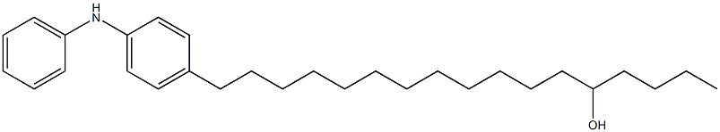 4-(13-Hydroxyheptadecyl)phenylphenylamine Struktur