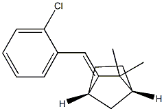 (1S,4R,E)-2-(2-Chlorobenzylidene)-3,3-dimethylbicyclo[2.2.1]heptane Struktur