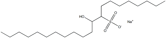 10-Hydroxyhenicosane-9-sulfonic acid sodium salt Struktur