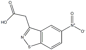 5-Nitro-1,2-benzisothiazole-3-acetic acid Struktur