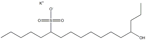 14-Hydroxyheptadecane-6-sulfonic acid potassium salt Struktur