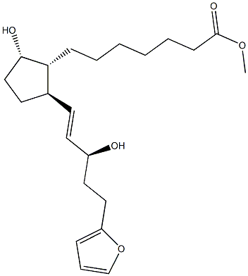 (9S,13E,15S)-9,15-Dihydroxy-17-(2-furanyl)-18,19,20-trinorprost-13-en-1-oic acid methyl ester Struktur