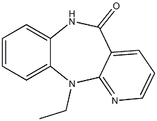 6,11-Dihydro-11-ethyl-5H-pyrido[2,3-b][1,5]benzodiazepin-5-one Struktur