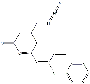 (3E,5S)-8-Azido-5-acetoxy-3-phenylthio-1,3-octadiene Struktur