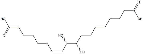 (9S,10S)-9,10-Dihydroxyoctadecanedioic acid Struktur