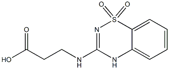 3-[(2-Carboxyethyl)amino]-4H-1,2,4-benzothiadiazine 1,1-dioxide Struktur