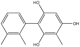 2-Methyl-4-(2,3-dimethylphenyl)benzene-1,3,5-triol Struktur