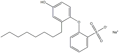 4'-Hydroxy-2'-octyl[oxybisbenzene]-2-sulfonic acid sodium salt Struktur