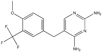 5-[3-(Trifluoromethyl)-4-methoxybenzyl]-2,4-pyrimidinediamine Struktur