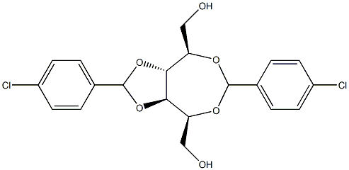 2-O,5-O:3-O,4-O-Bis(4-chlorobenzylidene)-D-glucitol Struktur