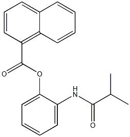 1-Naphthoic acid 2-(2-methylpropanoyl)aminophenyl ester Struktur