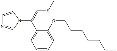 1-[(E)-2-Methylthio-1-[2-(heptyloxy)phenyl]ethenyl]-1H-imidazole Struktur