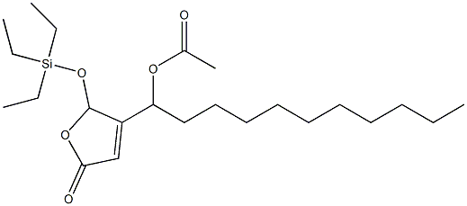 Acetic acid 1-[[2,5-dihydro-5-oxo-2-(triethylsiloxy)furan]-3-yl]undecyl ester Struktur