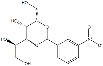 2-O,4-O-(3-Nitrobenzylidene)-D-glucitol Struktur