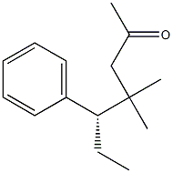 [S,(+)]-4,4-Dimethyl-5-phenyl-2-heptanone Struktur