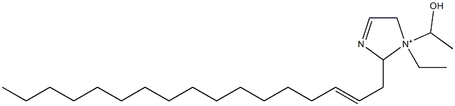 1-Ethyl-2-(2-heptadecenyl)-1-(1-hydroxyethyl)-3-imidazoline-1-ium Struktur