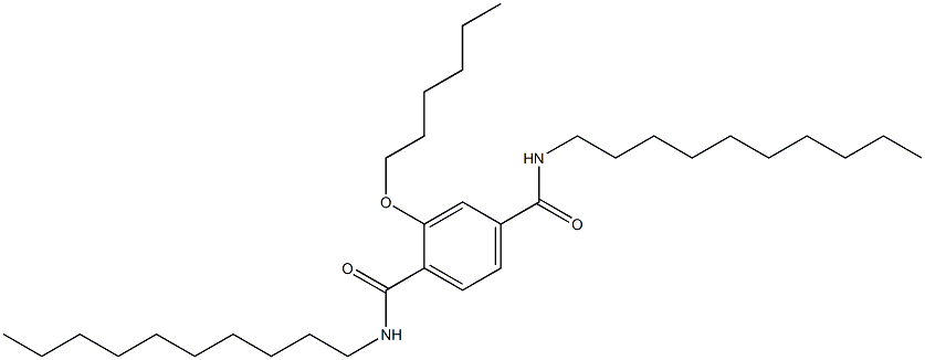 2-(Hexyloxy)-N,N'-didecylterephthalamide Struktur