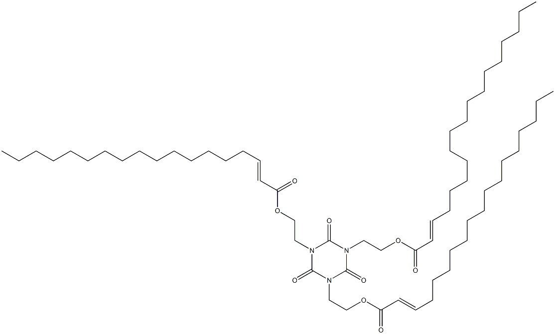 1,3,5-Tris[2-(2-octadecenoyloxy)ethyl]hexahydro-1,3,5-triazine-2,4,6-trione Struktur