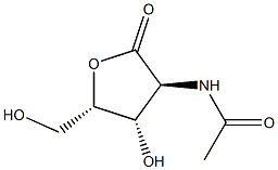 2-(Acetylamino)-2-deoxy-L-xylonic acid 1,4-lactone Struktur