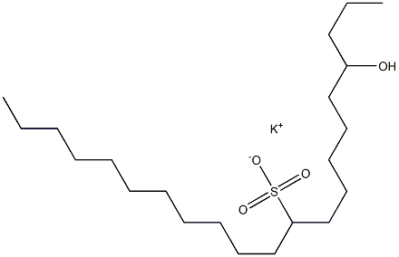 4-Hydroxyhenicosane-10-sulfonic acid potassium salt Struktur