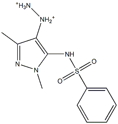 N-(1,3-Dimethyl-4-diazonio-1H-pyrazol-5-yl)benzenesulfonamide Struktur