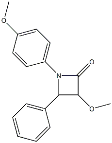 1-(4-Methoxyphenyl)-3-methoxy-4-phenylazetidine-2-one Struktur