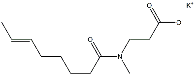 3-[N-Methyl-N-(6-octenoyl)amino]propionic acid potassium salt Struktur