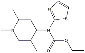 N-(2-Thiazolyl)-N-(1,2,5-trimethylpiperidin-4-yl)carbamic acid ethyl ester Struktur