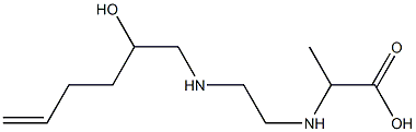 2-[N-[2-[N-(2-Hydroxy-5-hexenyl)amino]ethyl]amino]propionic acid Struktur