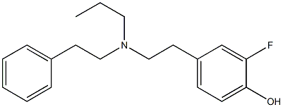 N-Propyl-N-(2-phenylethyl)-2-(3-fluoro-4-hydroxyphenyl)ethylamine Struktur