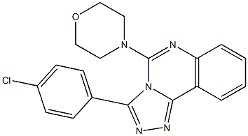 3-(4-Chlorophenyl)-5-morpholino-1,2,4-triazolo[4,3-c]quinazoline Struktur