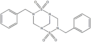 3,7-Dibenzyl-2,6-dithia-1,3,5,7-tetraazabicyclo[3.3.1]nonane2,2,6,6-tetraoxide Struktur