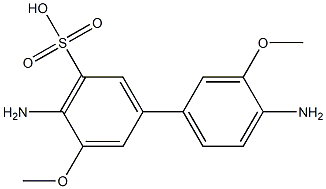 4,4'-Diamino-3,3'-dimethoxybiphenyl-5-sulfonic acid Struktur