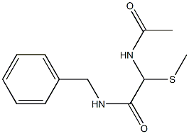 2-Acetylamino-2-methylthio-N-benzylacetamide Struktur