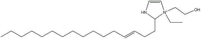 1-Ethyl-2-(3-hexadecenyl)-1-(2-hydroxyethyl)-4-imidazoline-1-ium Struktur