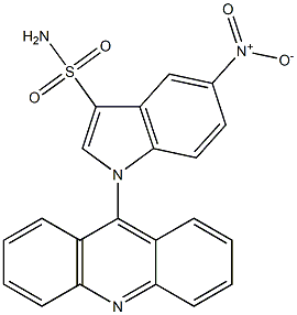 1-(Acridin-9-yl)-5-nitro-1H-indole-3-sulfonamide Struktur