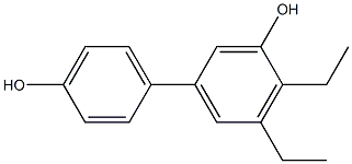 4,5-Diethyl-1,1'-biphenyl-3,4'-diol Struktur