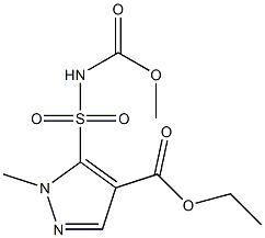 N-[[4-(Ethoxycarbonyl)-1-methyl-1H-pyrazol-5-yl]sulfonyl]carbamic acid methyl ester Struktur